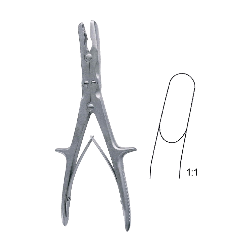 Stille-Ruskin Bone Rongeur 23 cm, 9", Curved (MB9-703)