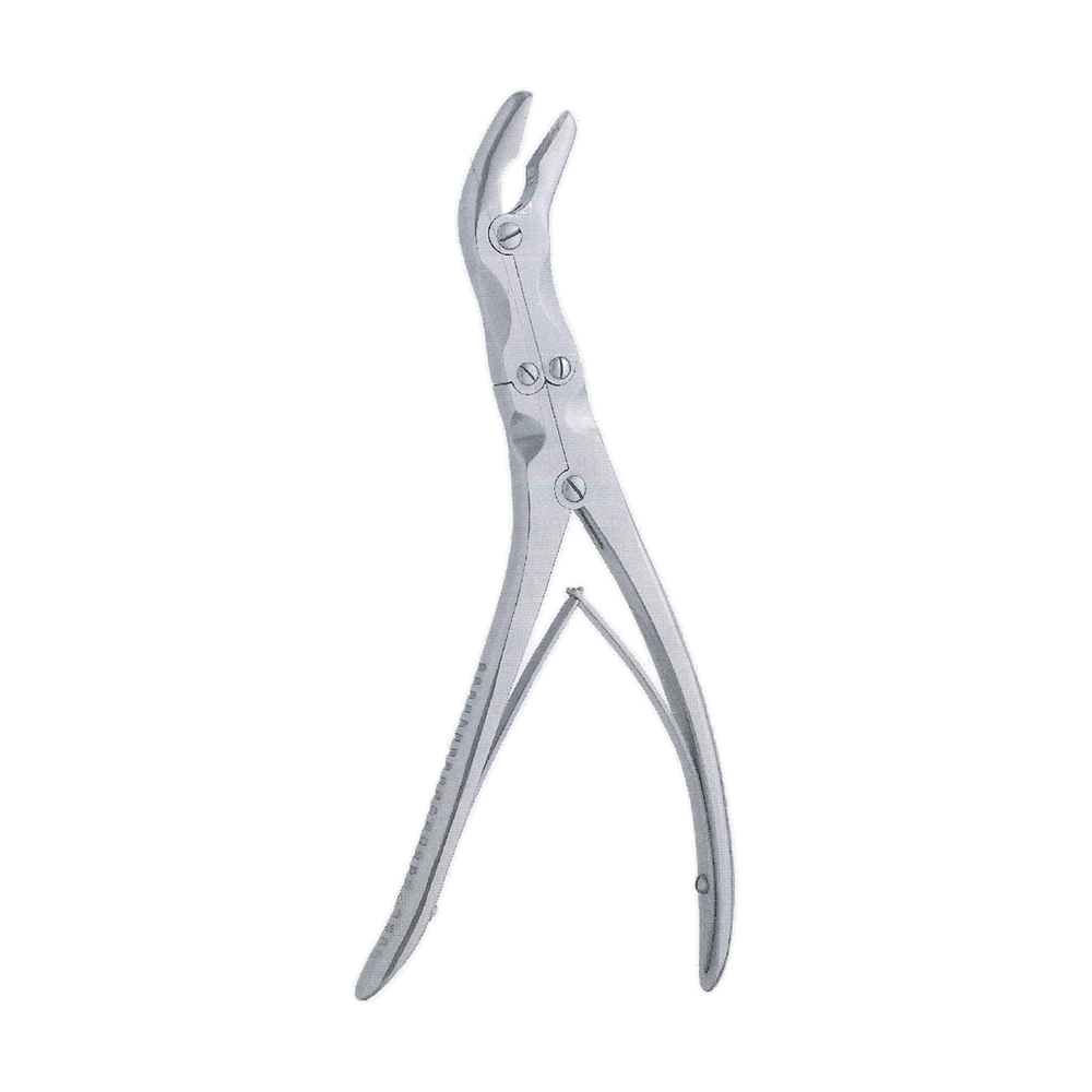 Leksell Bone Rongeur 24.5 cm, 9 5/8", 5 x 13 mm, Double Action, Curved 50° (MB9-708)