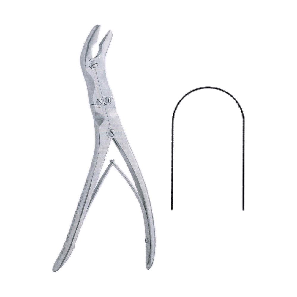 Leksell Rongeur 23 cm, 9", 4 x 13 mm, Double Action, Fully Curved (MB9-713)