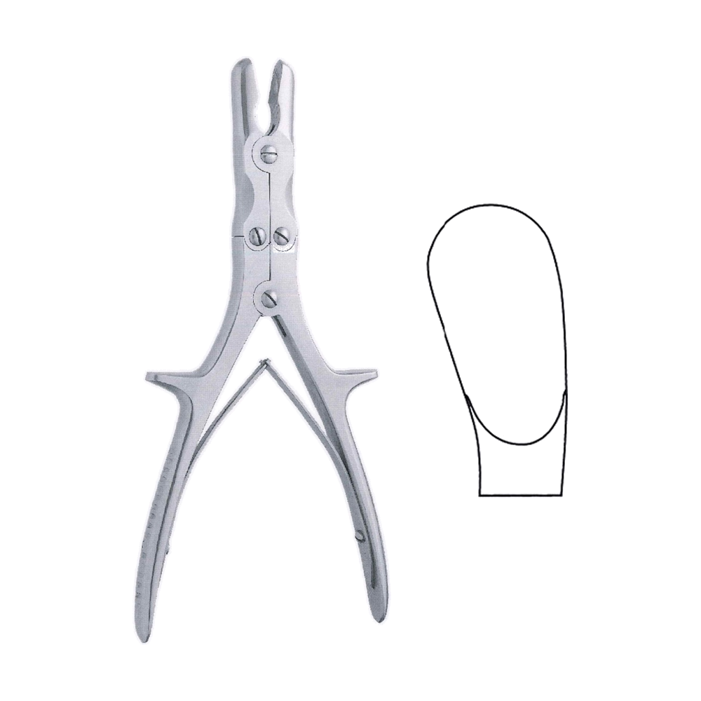 Stille-Luer Rongeur Forceps 23 cm, 9", Curved (MB9-716)