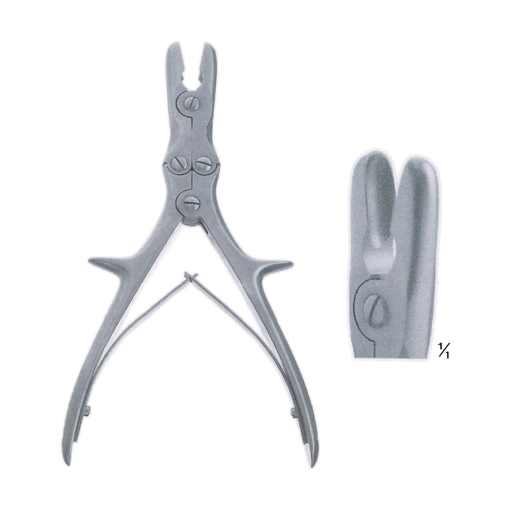 Stille-Luer Rongeur 26.5 cm, 10 1/2", Straight, Curved, Double Action, 10 x 18 mm (MB9-722)