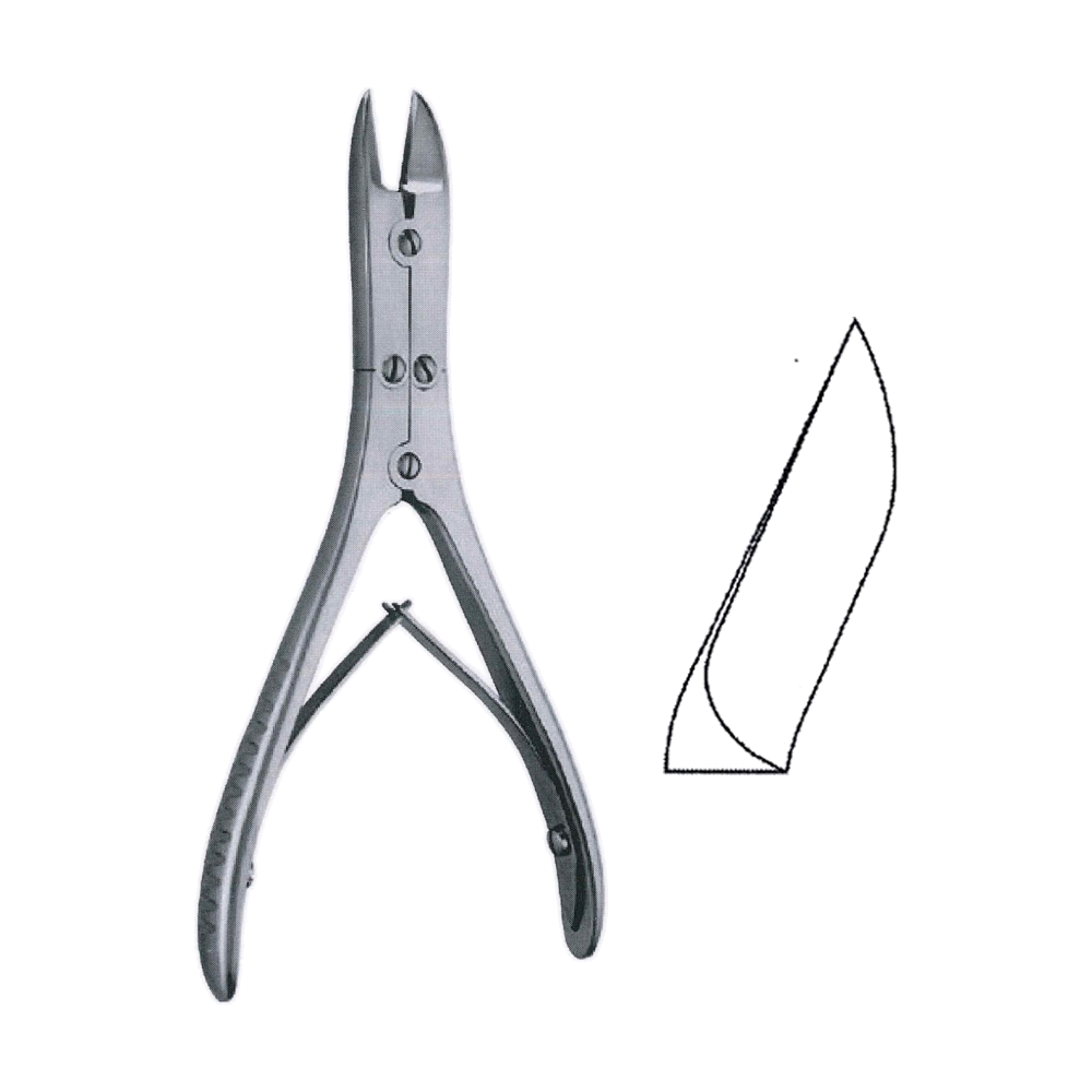 Bohler Bone Cutting Rongeur Forceps 15 cm, 6", Angled (MB9-773)