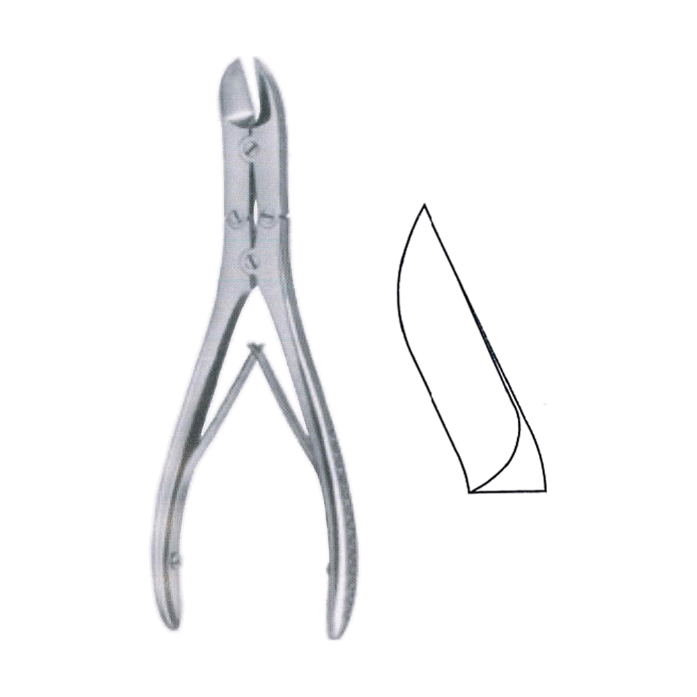 Walton-Liston Bone Cutting Rongeur Forceps 15 cm, 6", Angled (MB9-777)