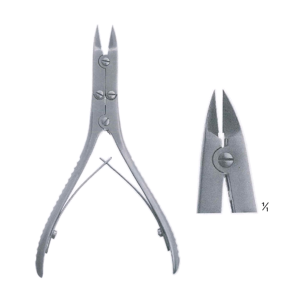 Kleinert-Kutz Synovectomy Rongeur 15 cm, 6", 2 x 10 mm, Double Action, Curved on Side, Delicate (MB9-785)