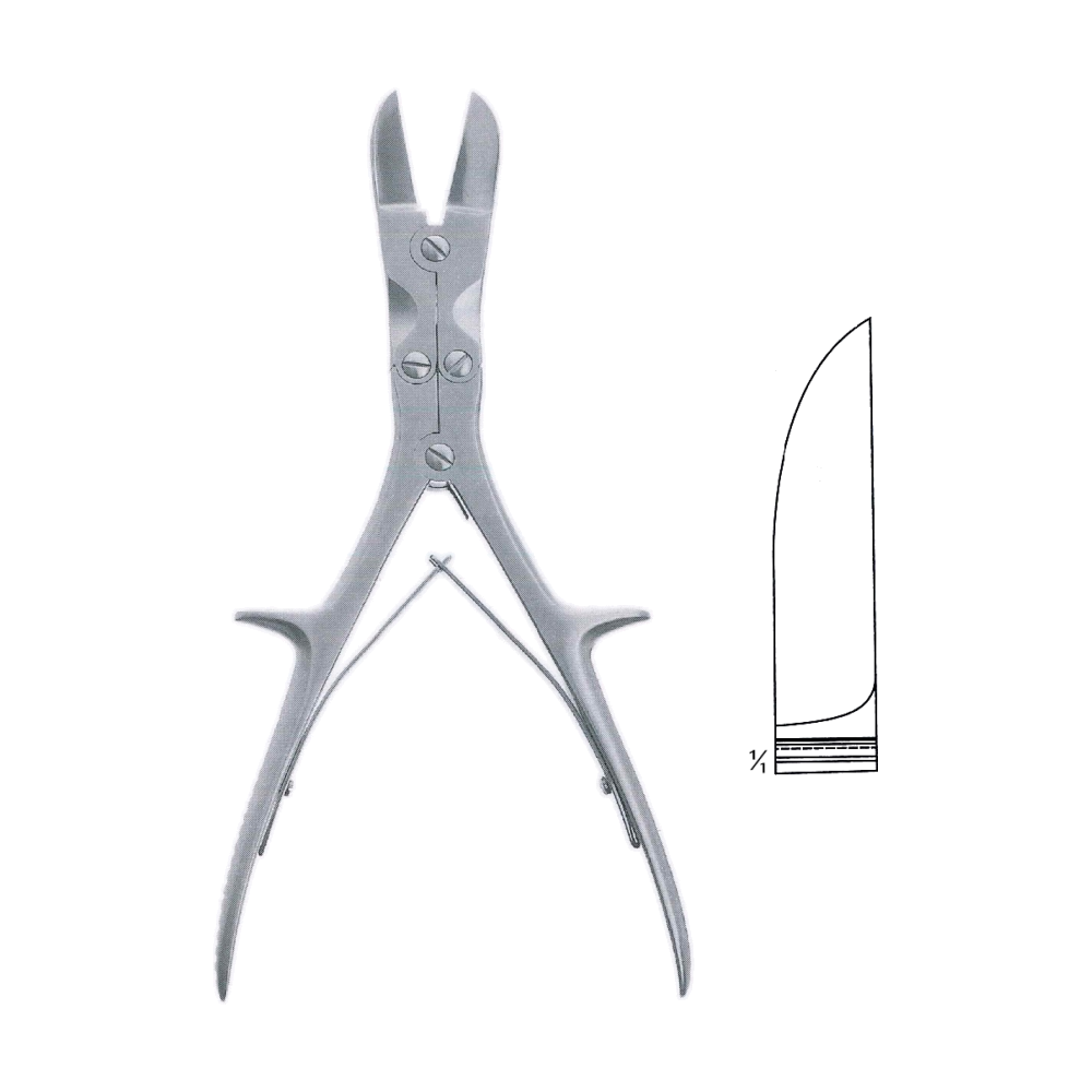 Stille-Liston Bone Cutting Rongeur Forceps 27 cm, 10 1/2", Straight (MB9-786)