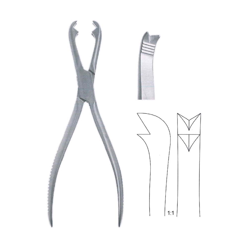 Fergusson Bone Holding Forceps 21.0 cm, 8 1/4", 2 x 2 Teeth (MB9-840)