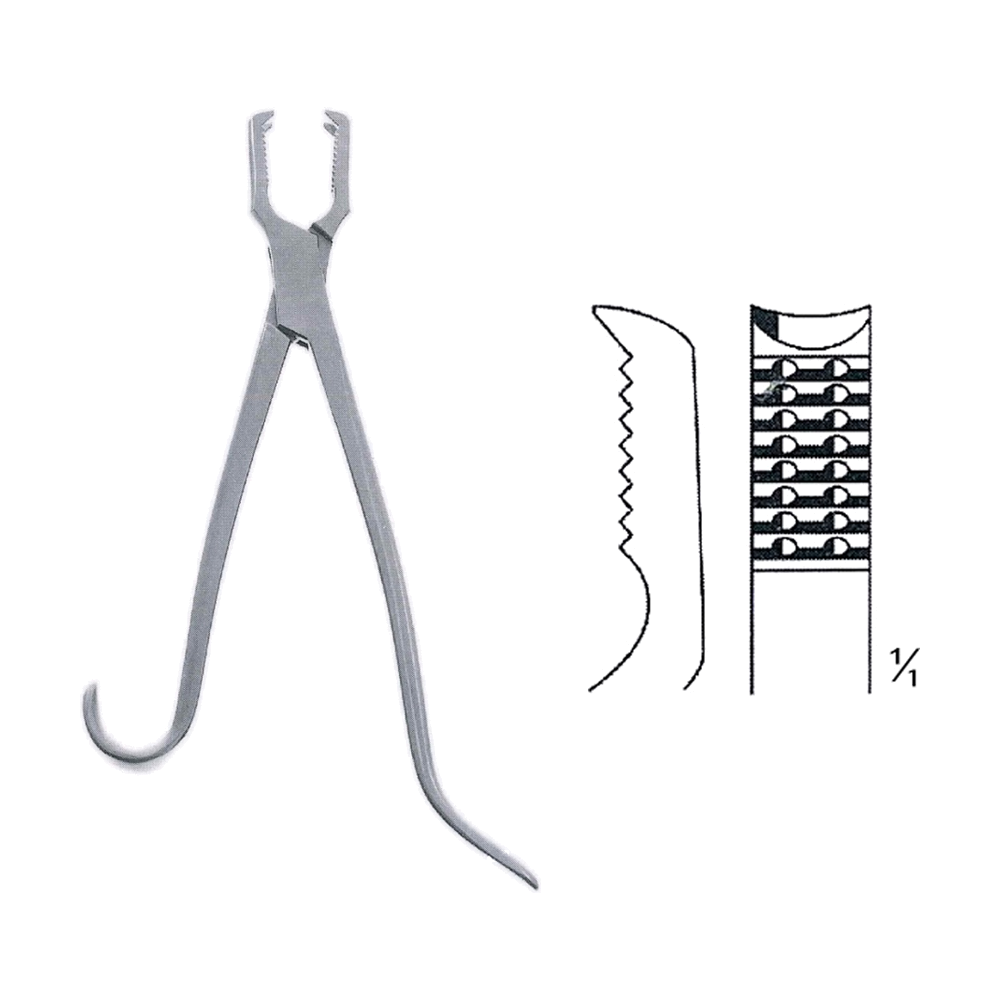Kern Bone Holding Forceps 17 cm, 6 3/4", Without Ratchet (MB9-856)