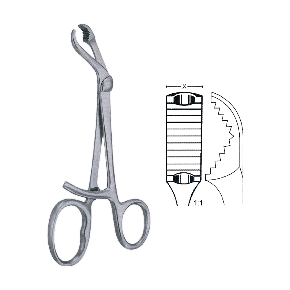 Verbrugge Bone Holding Forceps 27 cm, 10 3/4", 12.0 mm (MB9-904)