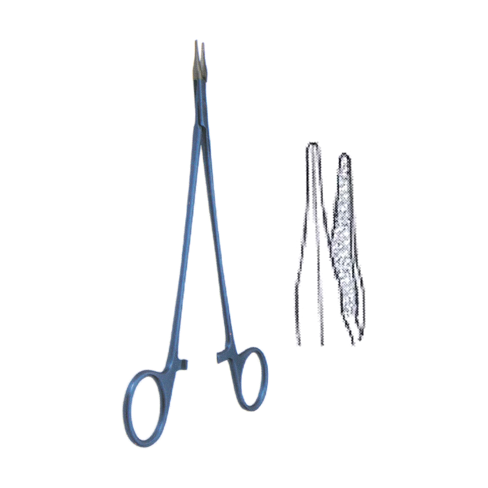 Titanium Richards Micro Needle Holders, Ring Handle 15 cm, 6", Micro Jaws, TC-Coated Jaws, Straight (MBT7-347)