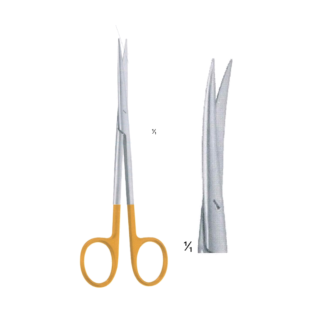 Metzenbaum-Fino Operating Scissors T/C Insert 14.5 cm, 5 3/4", S/S Cvd. (MBTC4-595)