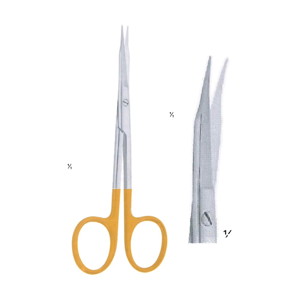 Goldmann-Fox Operating Scissors T/C Insert 13 cm, 5", S/S Cvd. (MBTC4-621)