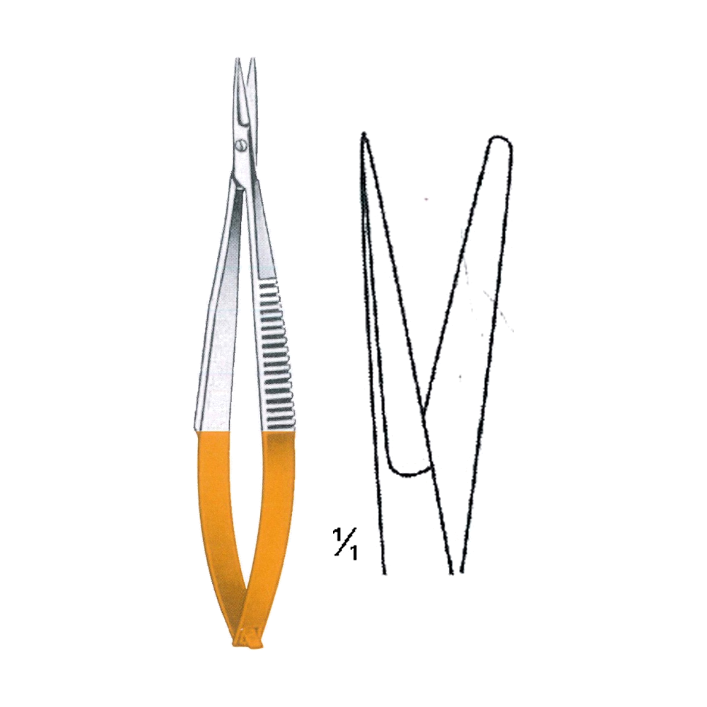 Castroviejo Scissors T/C Insert 14 cm, 5 1/2", S/B Str. (MBTC4-637)