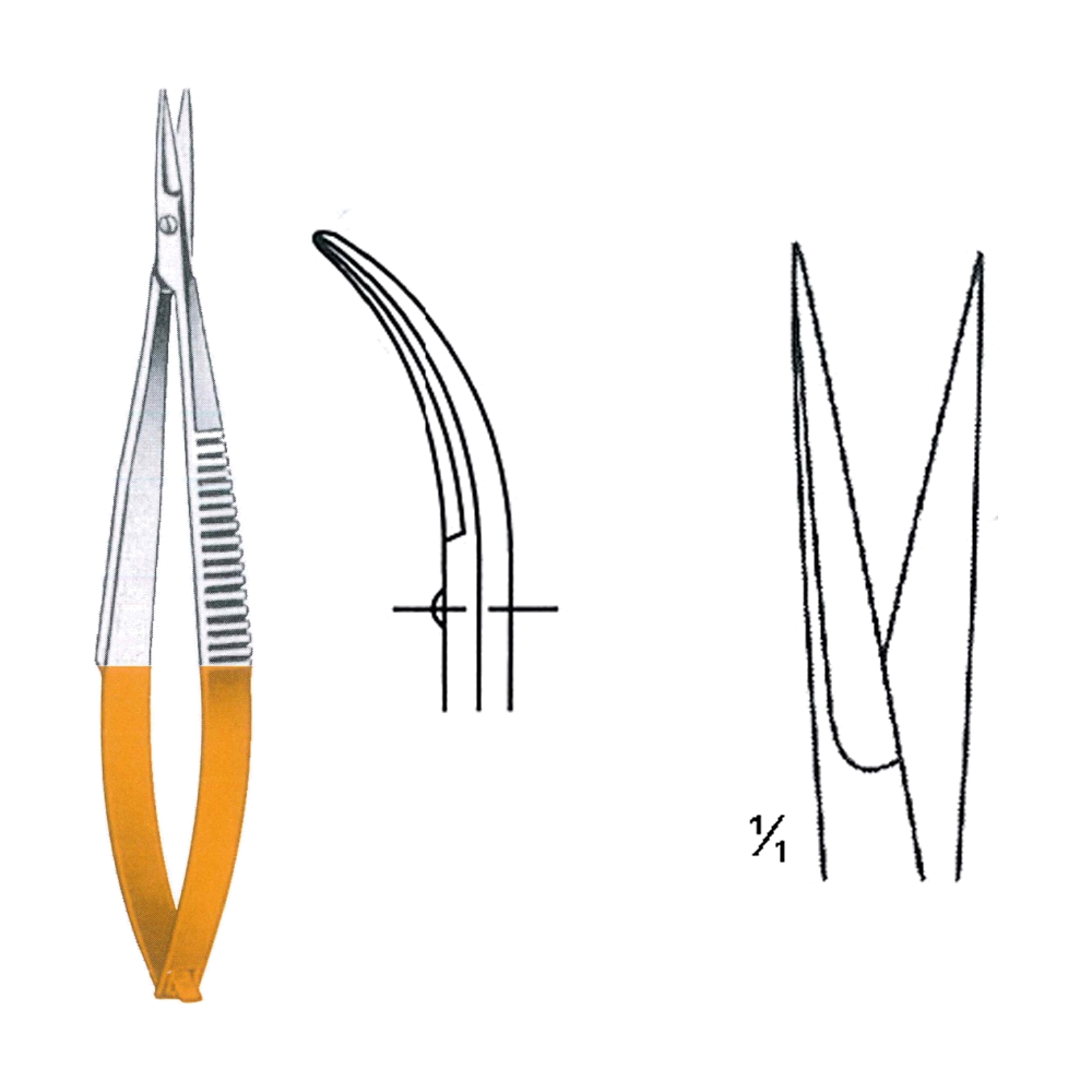Castroviejo Scissors T/C Insert 14 cm, 5 1/2", S/S Str. (MBTC4-639)