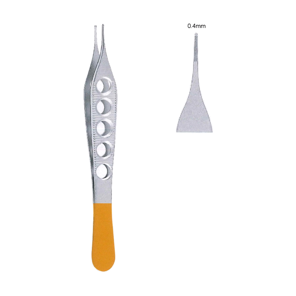 Micro Adson Forceps T/C Light Weight 1x2 Teeth 15 cm, 6" (MBTC5-358)