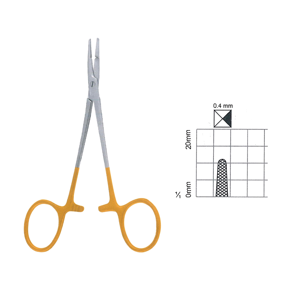 Olsen-Hegar Needle Holders T.C. 14 cm, 5 1/2", Serrated-Solid (MBTC7-164)