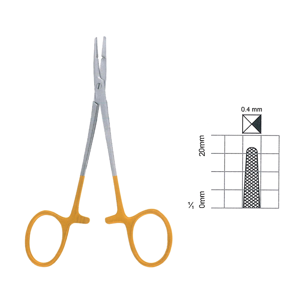 Olsen-Hegar Needle Holders T.C. 19 cm, 7 1/2", Serrated-Solid (MBTC7-166)