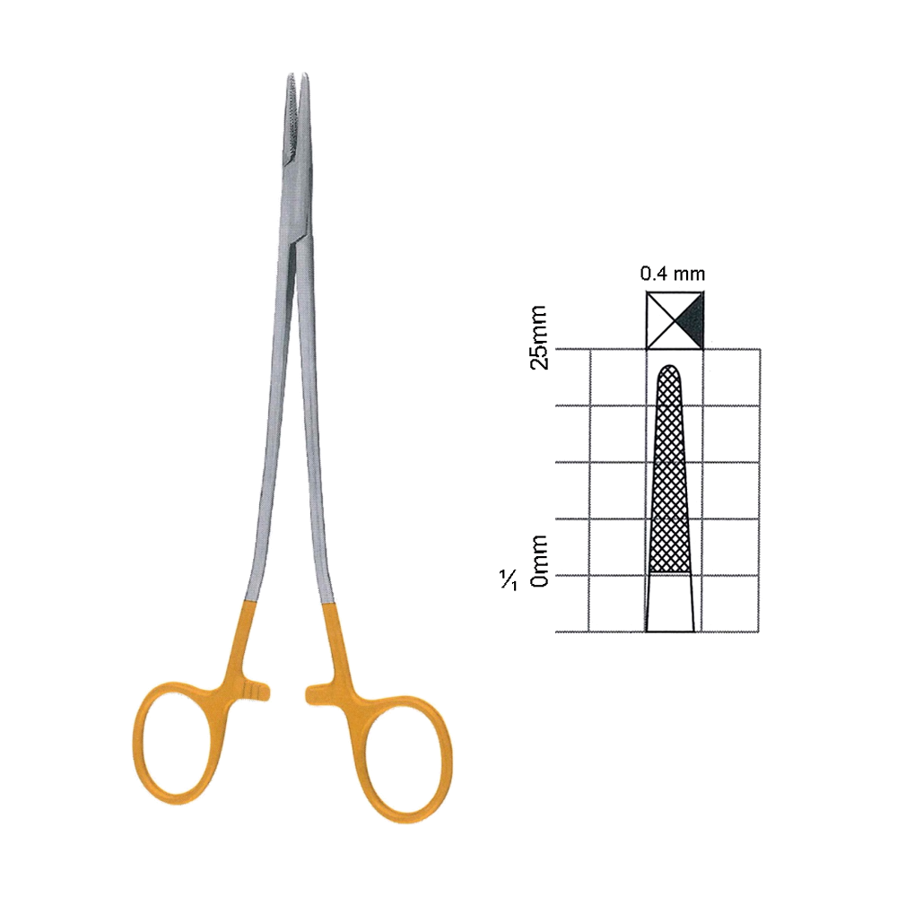 Sarot Needle Holders T.C. 26 cm, 10 1/4", Serrated-Solid (MBTC7-180)