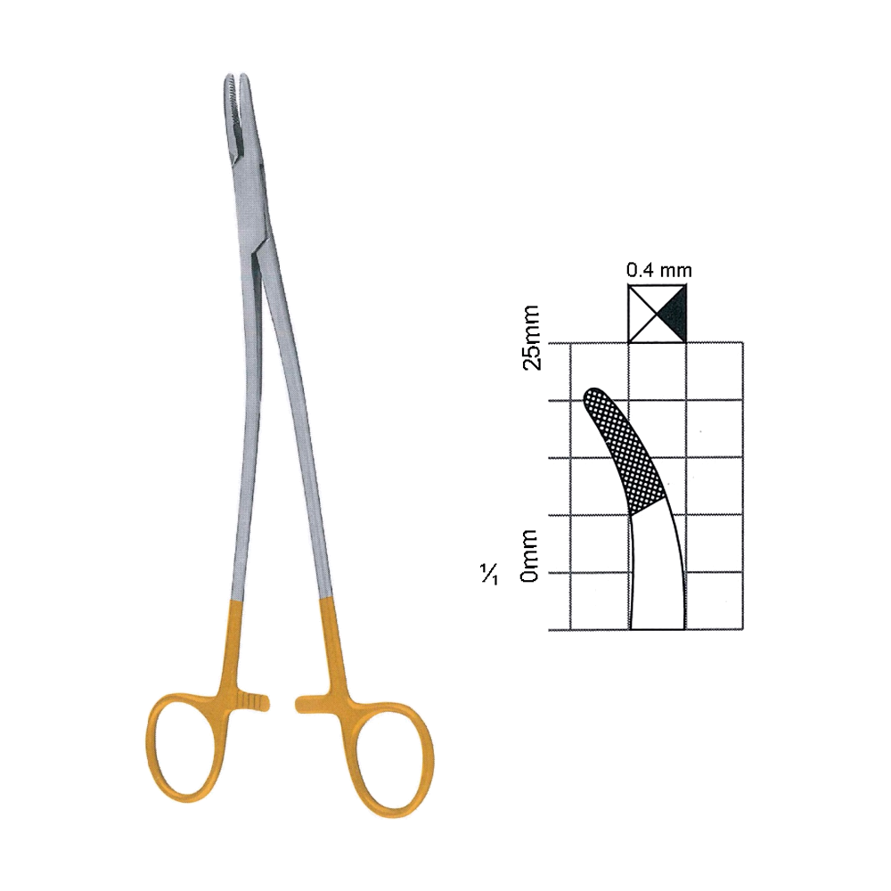 Stratte Needle Holders T.C. 20.3 cm, 8", Curved (MBTC7-213)