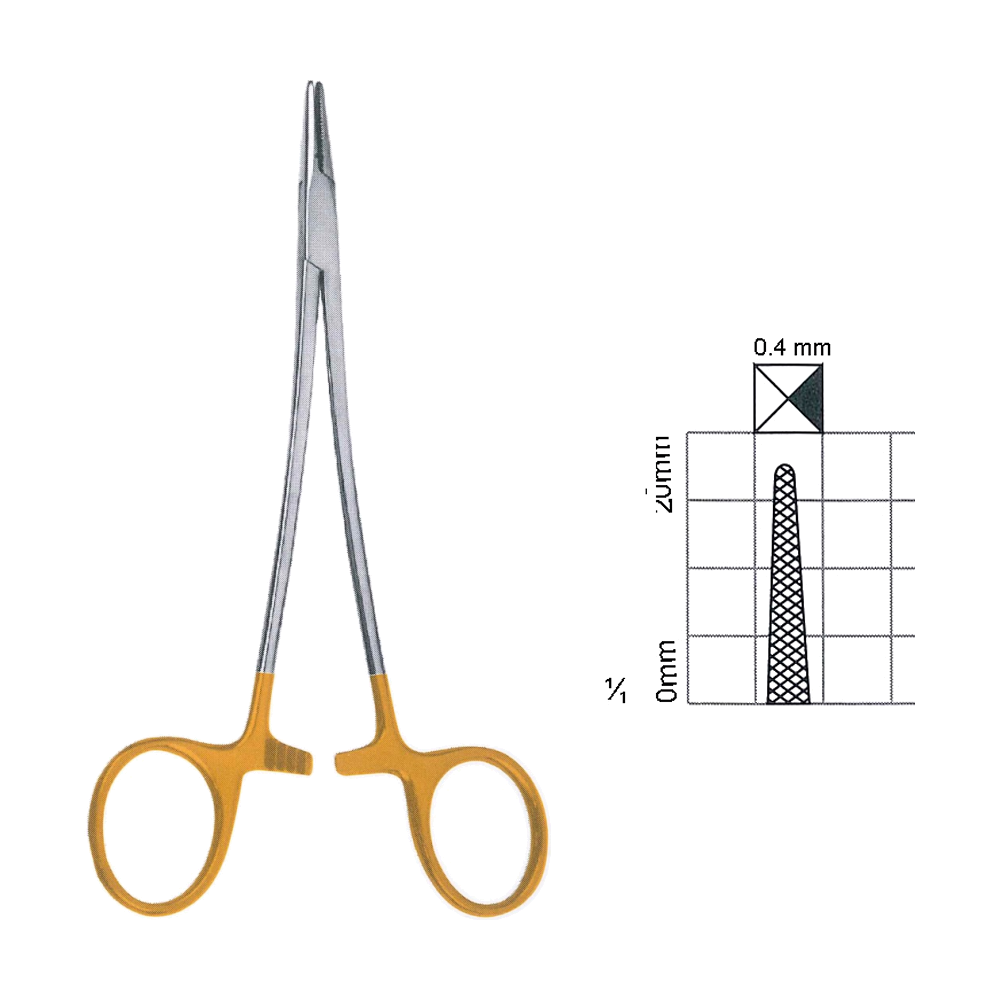 Baby Crile-Wood Needle Holders T.C. 15.0 cm, 6", Serrated-Solid (MBTC7-235)
