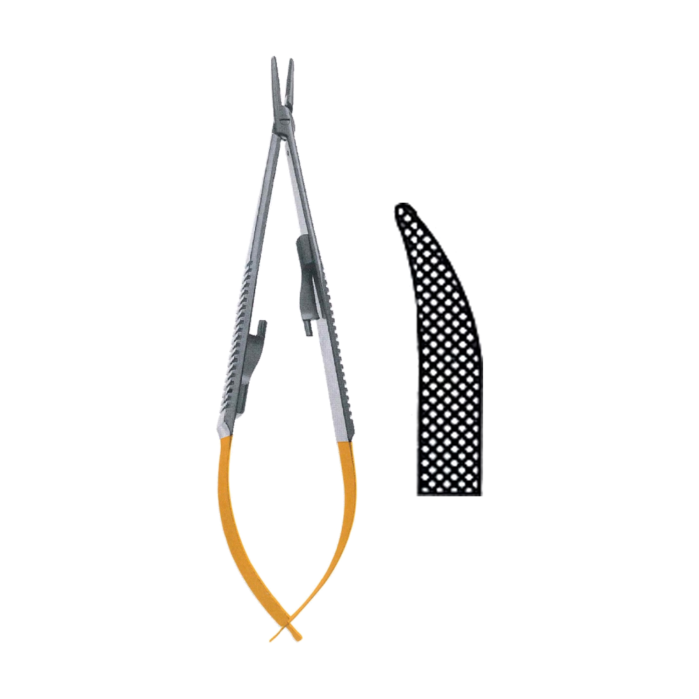 Castroviejo Needle Holders T.C. 14 cm, 5 1/2", Curved (MBTC7-242)
