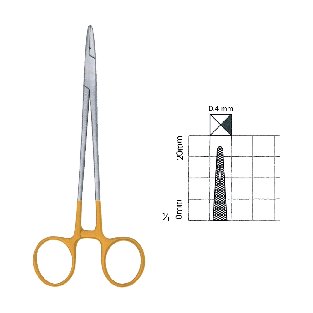 Crile-Wood Needle Holders T.C. 15.0 cm, 6", Serrated-Grooved (MBTC7-257)