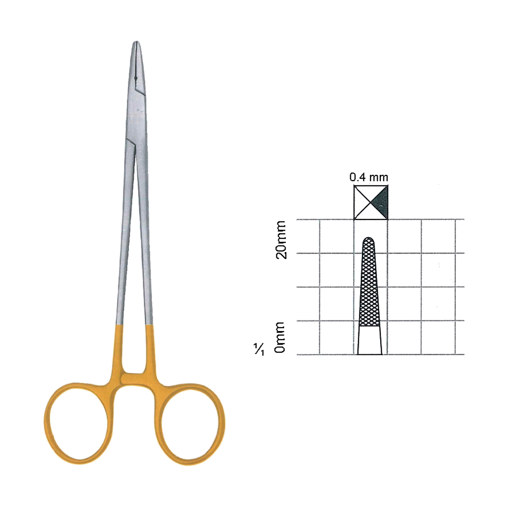 Crile-Wood Needle Holders T.C. 15 cm, 6", Tungsten Carbide, Serrated-Solid (MBTC7-259)