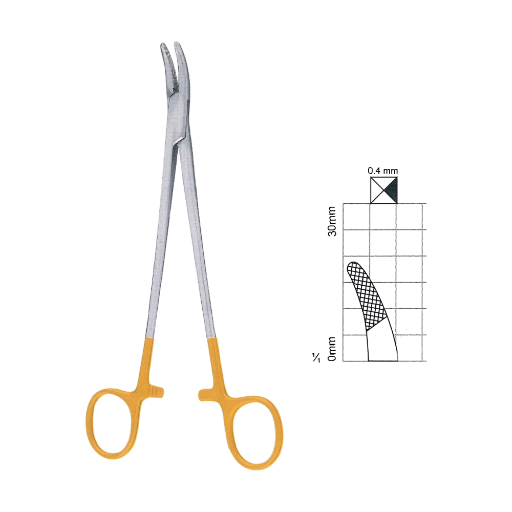 Heaney Needle Holders T.C. 20.3 cm, 8", Curved (MBTC7-268)