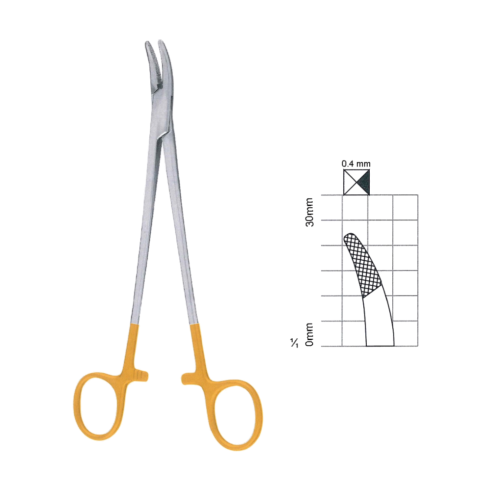 Heaney Needle Holders T.C. 26.7 cm, 10 3/4", Curved (MBTC7-269)