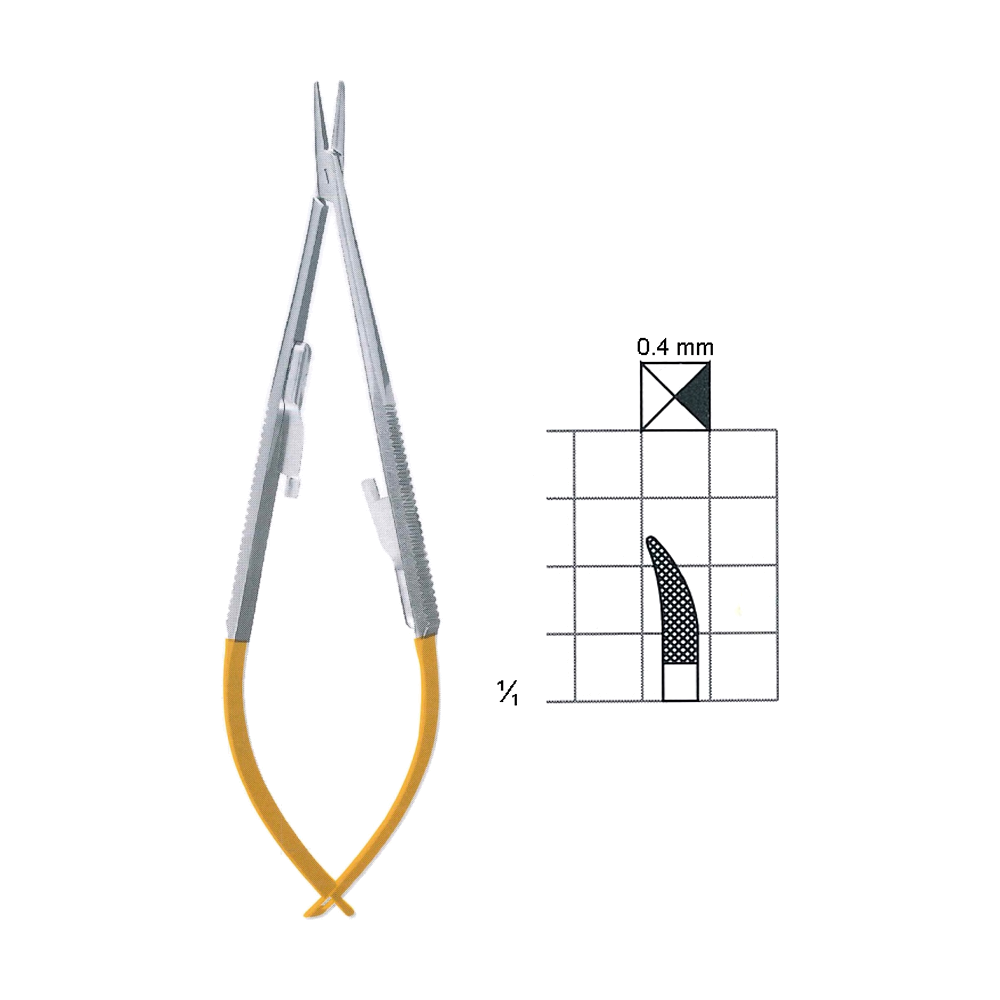 Castroviejo Needle Holders T.C. 14 cm, 5 1/2", Curved (MBTC7-298)