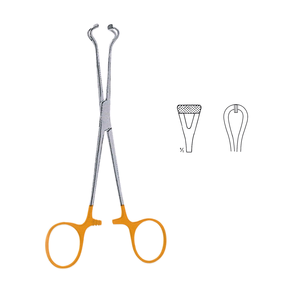 Babcock Intestinal & Tissue Grasping Clamp Forceps T/C 17.5 cm, 7" (TCMB12-035)