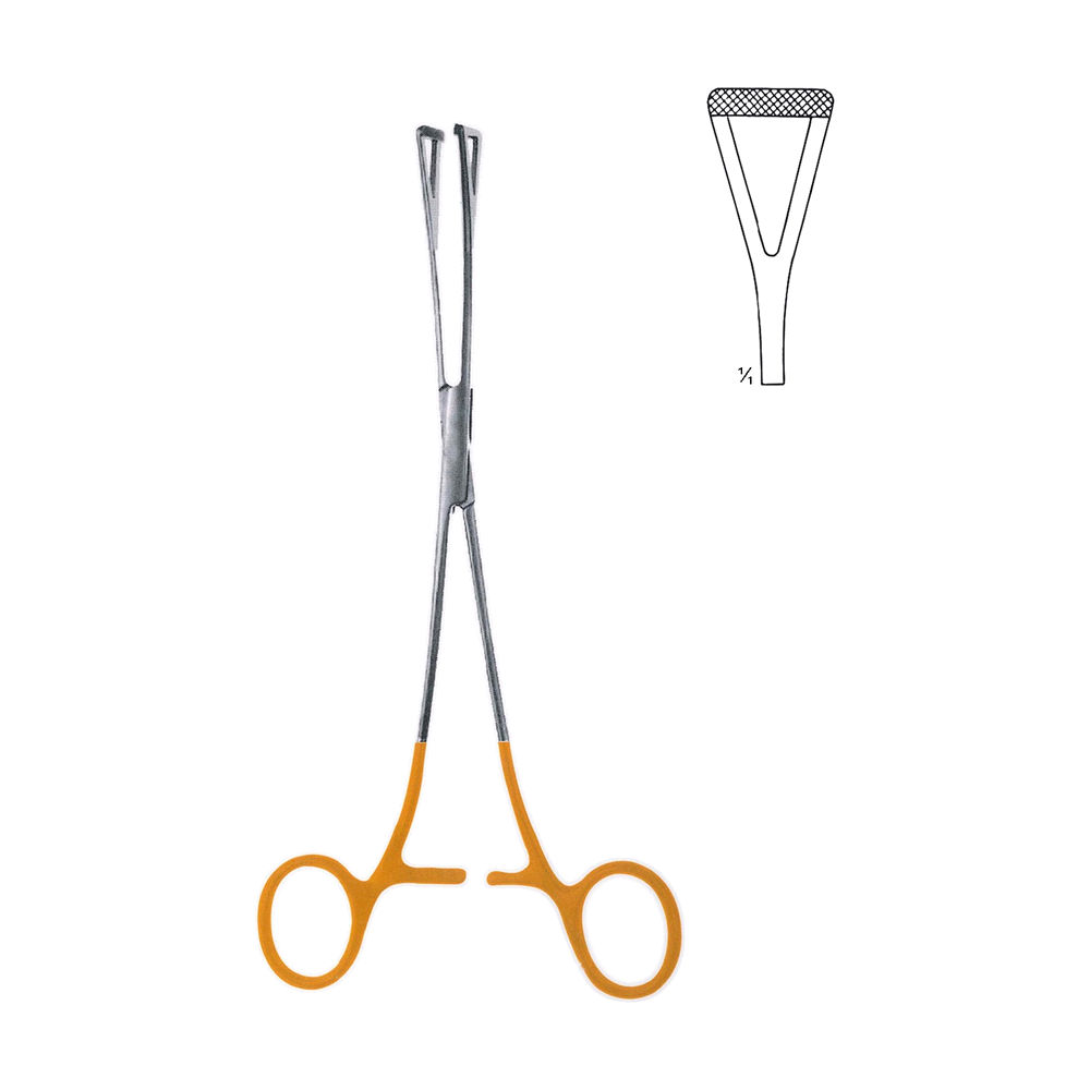 Duval Intestinal & Tissue Grasping Clamp Forceps T/C 13 cm, 5 1/4" (TCMB12-037)