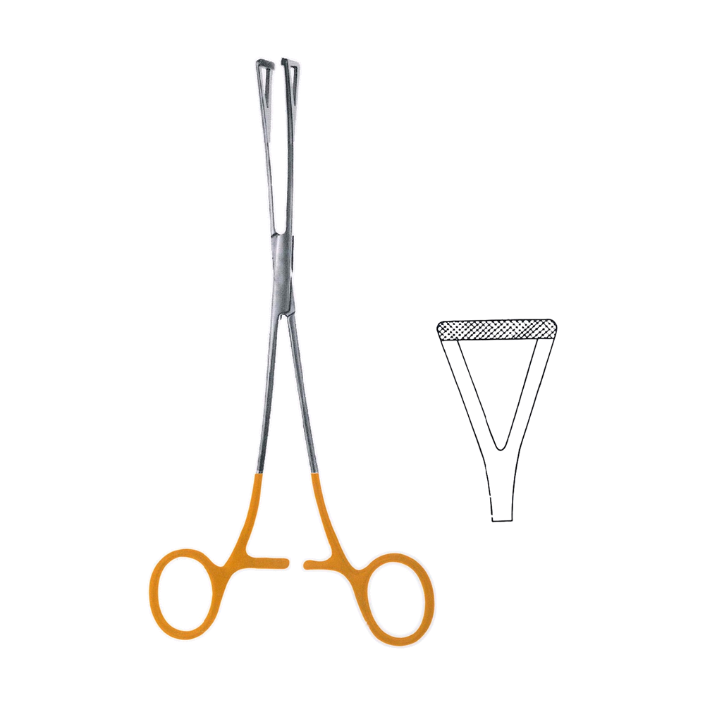 Duval Intestinal & Tissue Grasping Clamp Forceps T/C 18 cm, 7" (TCMB12-038)